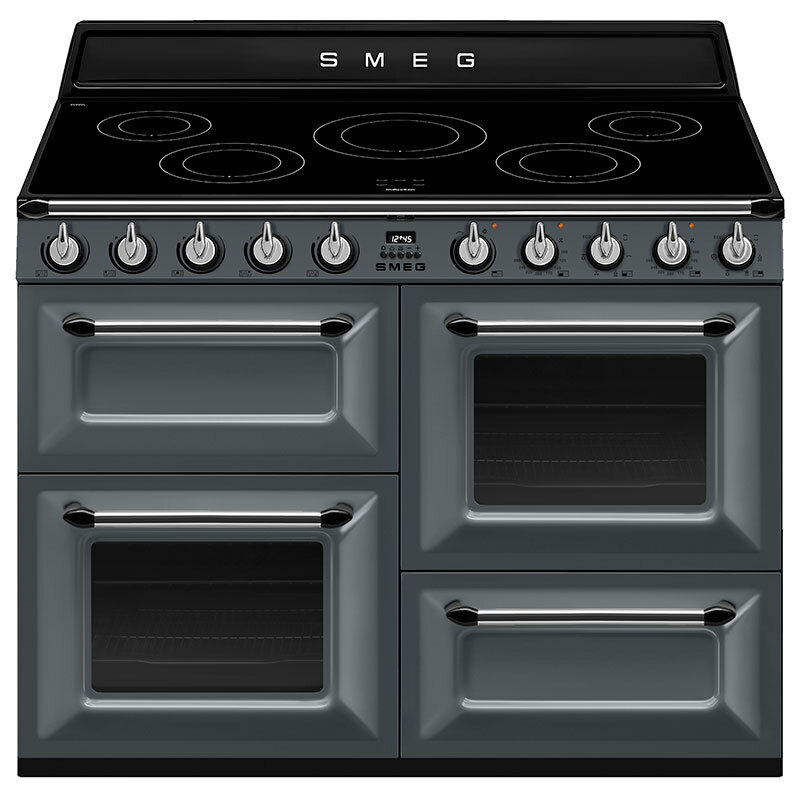 Cocina eléctrica Smeg TR4110IGR2 – 110 cm, Inducción 5 zonas, 3 hornos 61 L