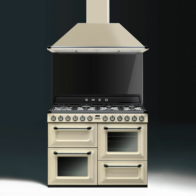 Cocina Smeg TR4110P1 – 7 quemadores, 3 hornos, Vapor Clean