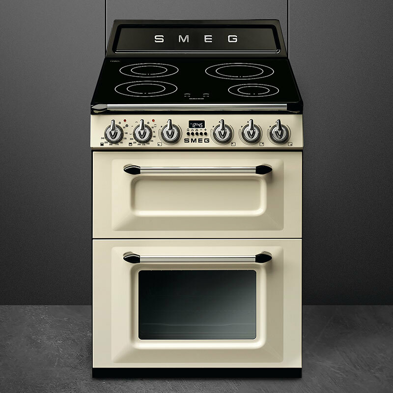 Cocina Smeg TR62IP2 – Inducción 4 zonas, Doble horno 61/35 L, Limpieza pirolítica