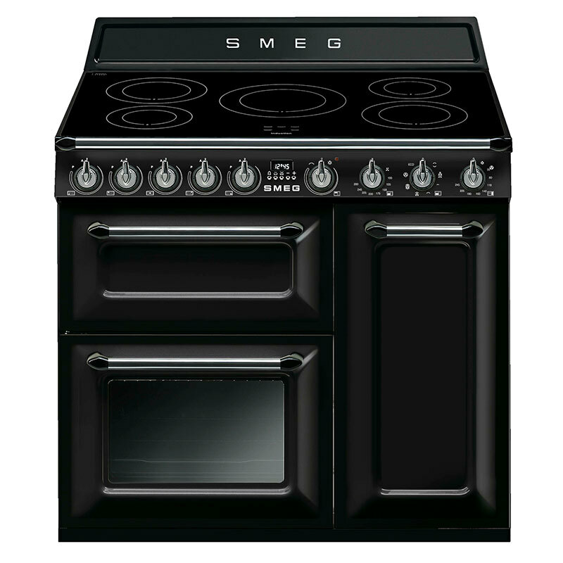 Cocina eléctrica 90 cm Smeg TR93IBL2 – Inducción 5 zonas, 3 hornos Airfry, Vapor Clean