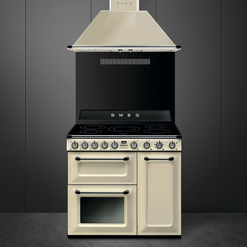 Cocina eléctrica Smeg TR93IP2 – Inducción 5 zonas, 3 hornos 61 L, Limpieza por vapor