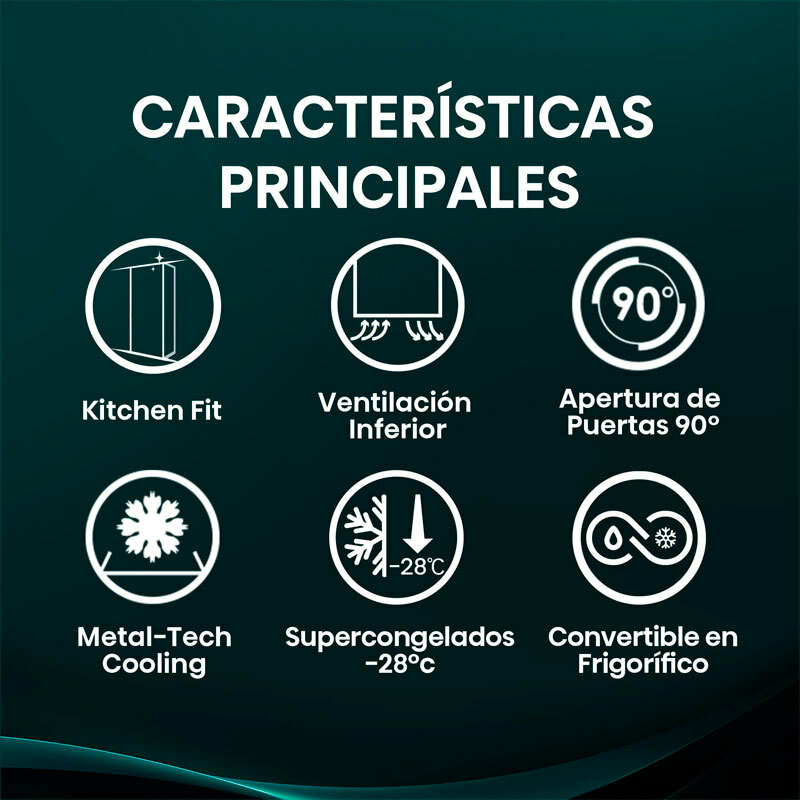 Congelador vertical Hisense FT3K310SAIE – 312 L, Total No Frost, Freezer Convert