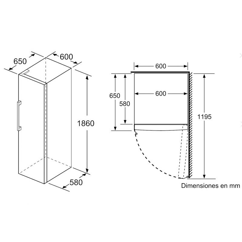 Congelador vertical Balay 3GFE564ME – 242 L, NoFrost Inverter, Inox antihuellas