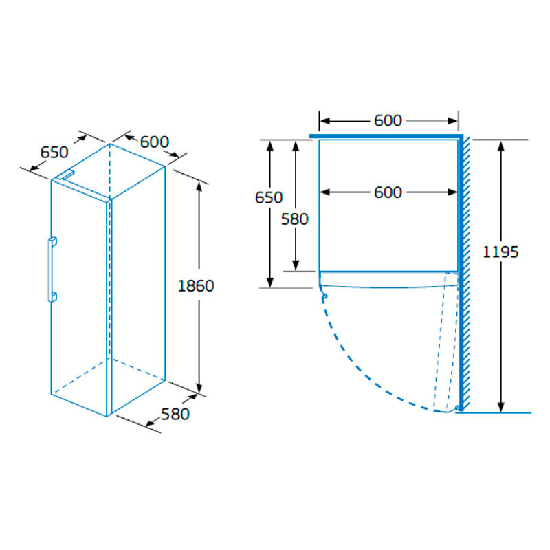 Congelador vertical Balay 3GFE568XE – 242 L, NoFrost, Inox