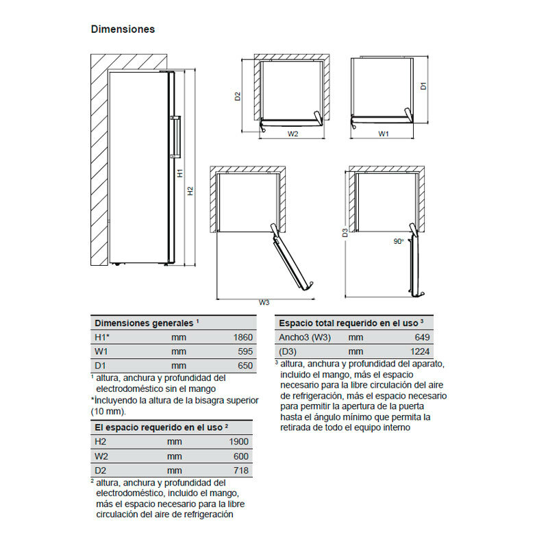 Congelador vertical Electrolux LUT6NE28W – 280 L, No Frost, Puerta reversible