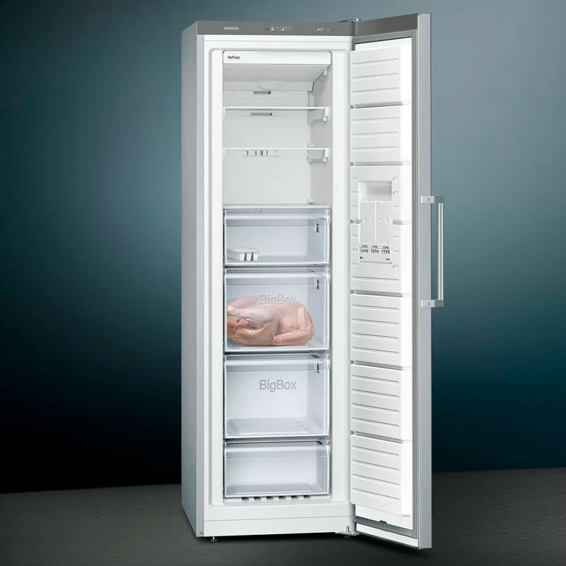 Congelador vertical Siemens GS36NVIEP – 242 L, NoFrost, Inox antihuellas