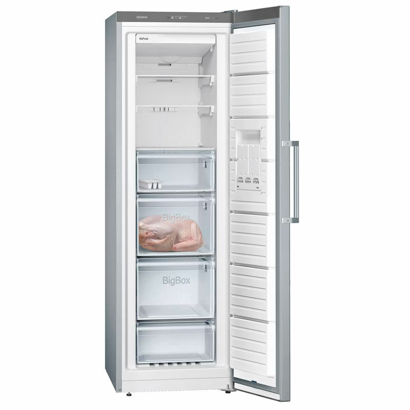 Congelador vertical Siemens GS36NVIEP – 242 L, NoFrost, Inox antihuellas