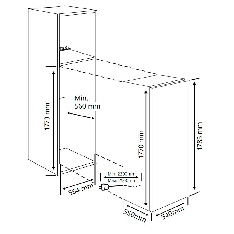 Congelador integrable Teka RSF73385FI – 212 L, Total No Frost, Inverter