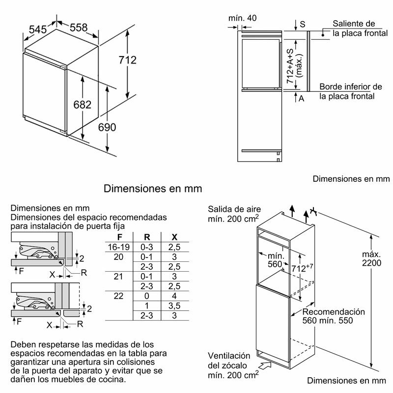 Congelador vertical integrable Bosch GIV11AFE0 – 72 L, Low Frost, Silencioso 36 dB