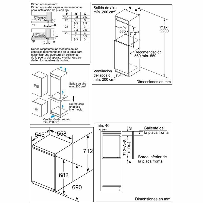Congelador vertical integrable Siemens GI11VAFE0 – 72 L, LowFrost, Clase E