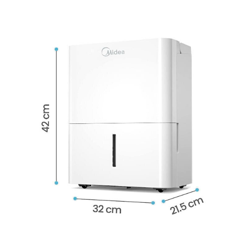 Deshumidificador Midea MDDN-12DEN7-QA3-C – 12 L/día, depósito 2,1 L, silencioso 45 dB