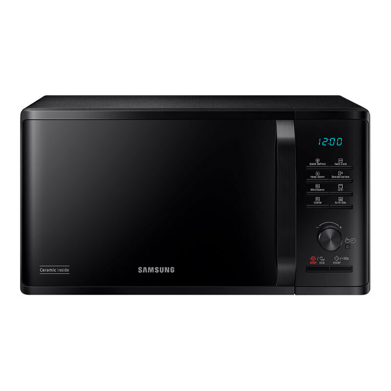 Microondas sobremesa Samsung MG23K3515AK/E1 – 23 L, Grill 1100 W, Interior cerámico