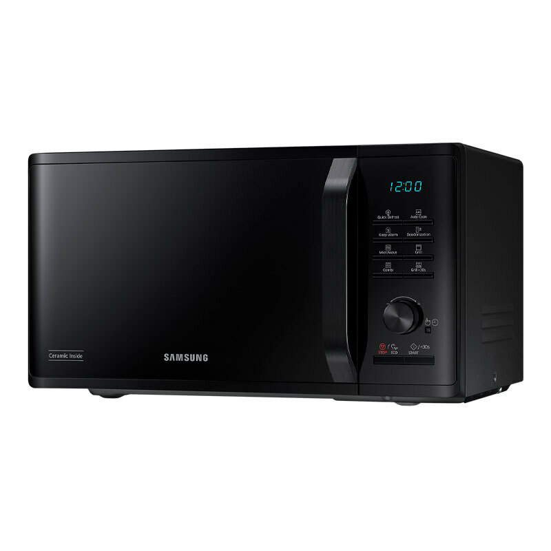 Microondas sobremesa Samsung MG23K3515AK/E1 – 23 L, Grill 1100 W, Interior cerámico