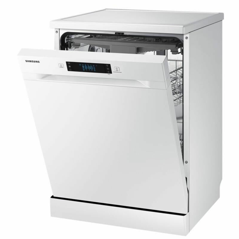 Lavavajillas libre instalación Samsung DW60M6050FW/EC – 14 servicios, Silencioso 44 dB, AquaStop