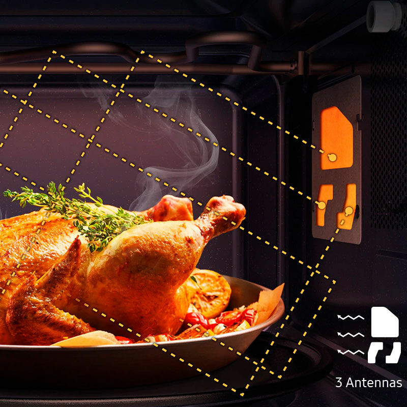 Microondas Samsung MG23T5018CW/EC – 23 L, Grill 1100 W, Interior cerámico