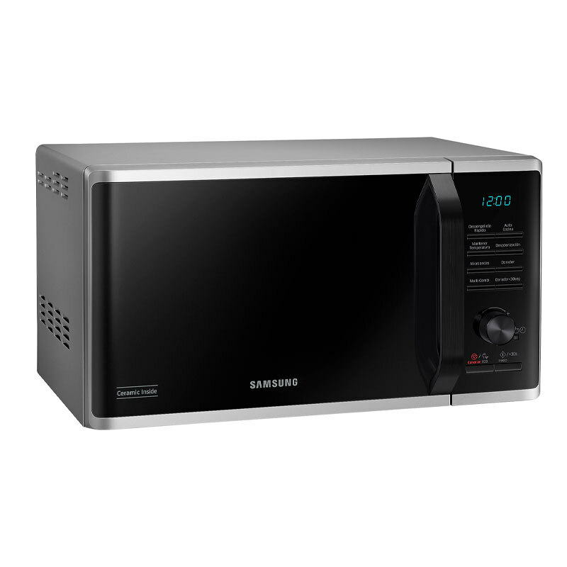 Microondas Samsung MG23K3515AS/EC – 23 L, Grill 1100 W, Interior Cerámica Enamel