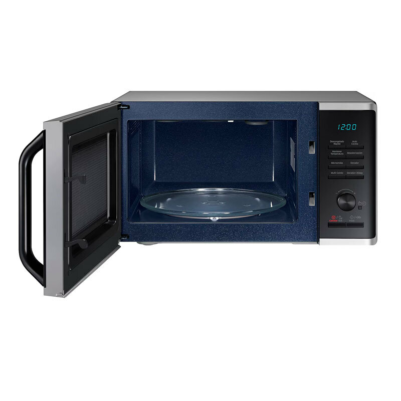 Microondas Samsung MG23K3515AS/EC – 23 L, Grill 1100 W, Interior Cerámica Enamel