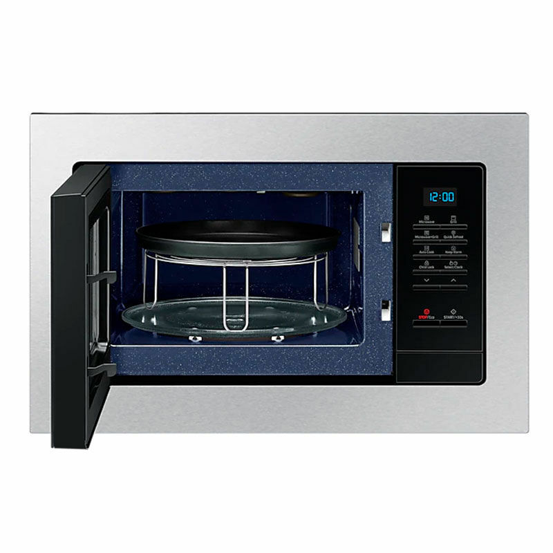 Microondas integrable Samsung MG23A7013CT/EC – 23 L, Grill integrado, Interior cerámico