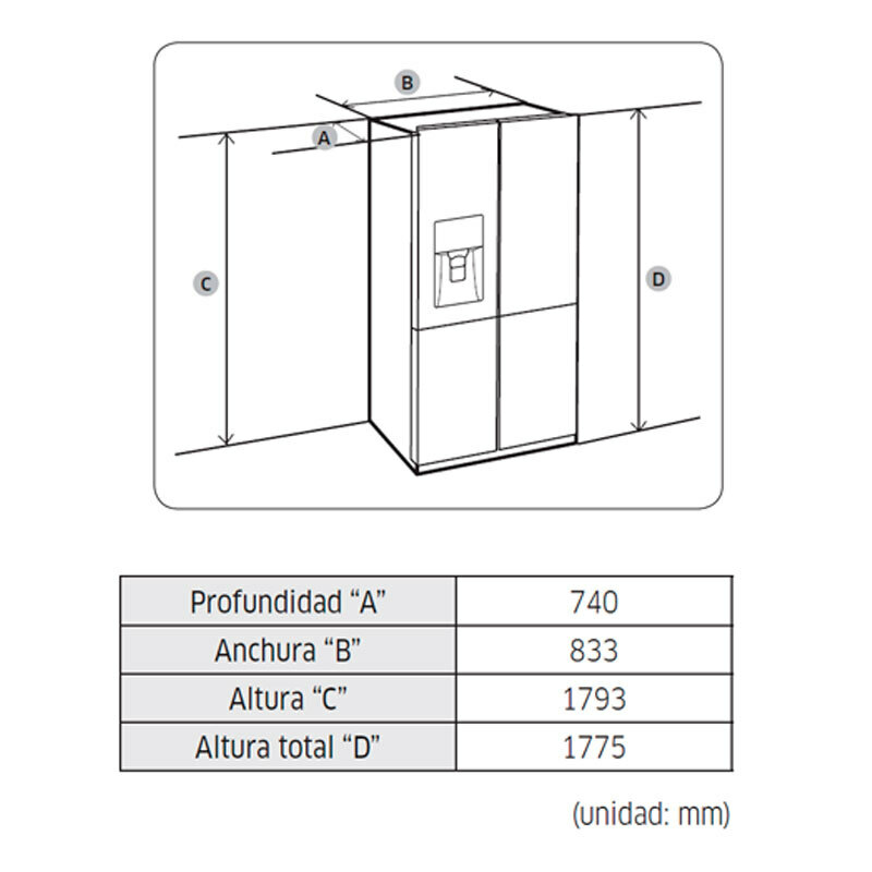 Frigorífico French Door Samsung RF48A400EB4/EF – 488 L, No Frost, Digital Inverter