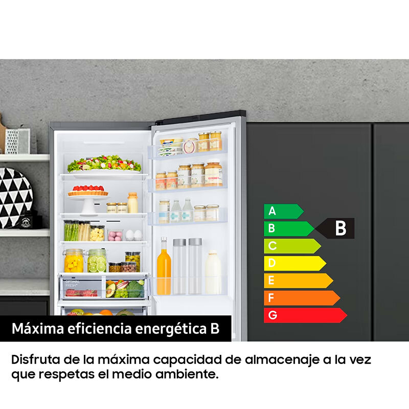 Frigorífico combi Samsung RB38T607BS9/EF – 387 L, SpaceMax, Twin Cooling Plus