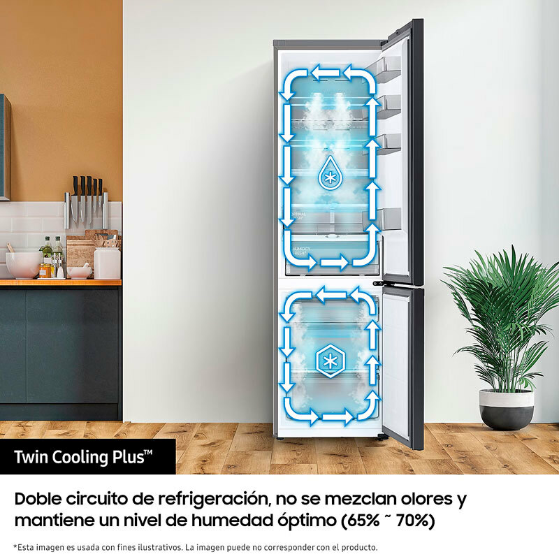 Frigorífico combi Samsung RB38T607BS9/EF – 387 L, SpaceMax, Twin Cooling Plus