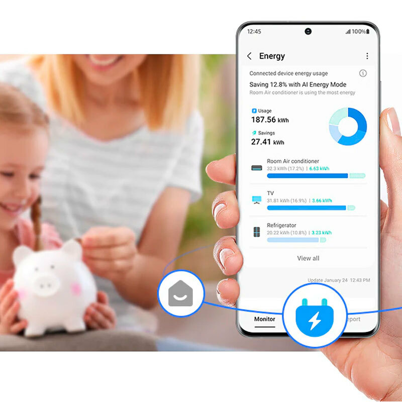 Frigorífico Combi Samsung RB38C7AGWS9/EF – 387 L, No Frost Twin Cooling, Wi‑Fi SmartThings