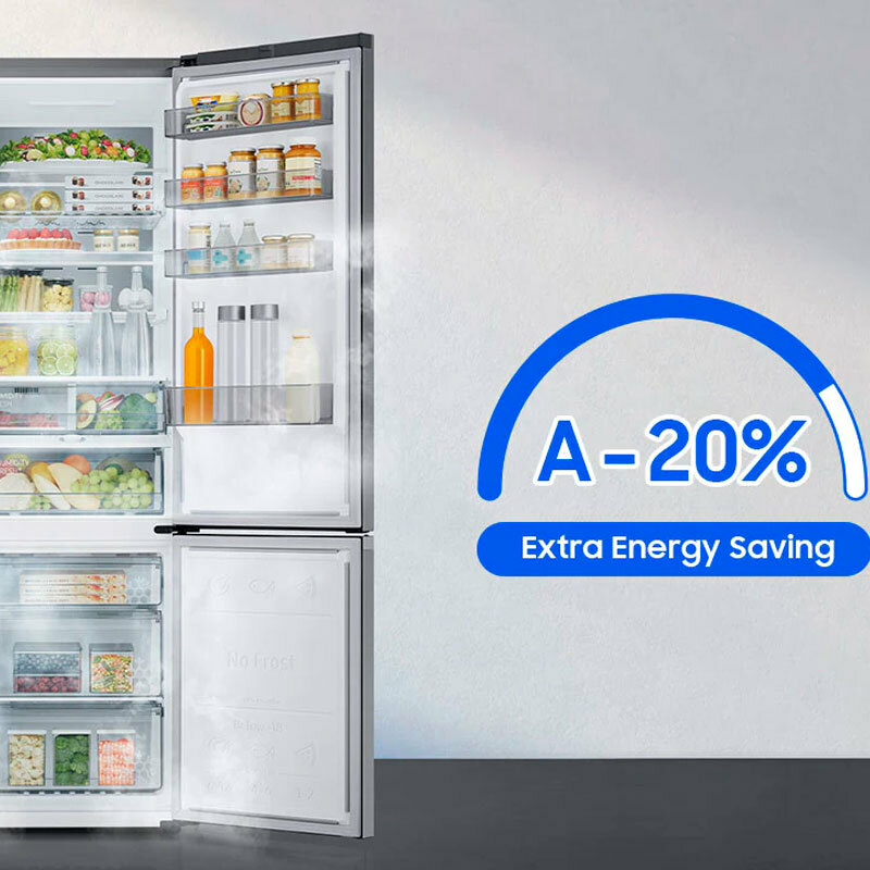 Frigorífico Combi Samsung RB38C7AGWS9/EF – 387 L, No Frost Twin Cooling, Wi‑Fi SmartThings