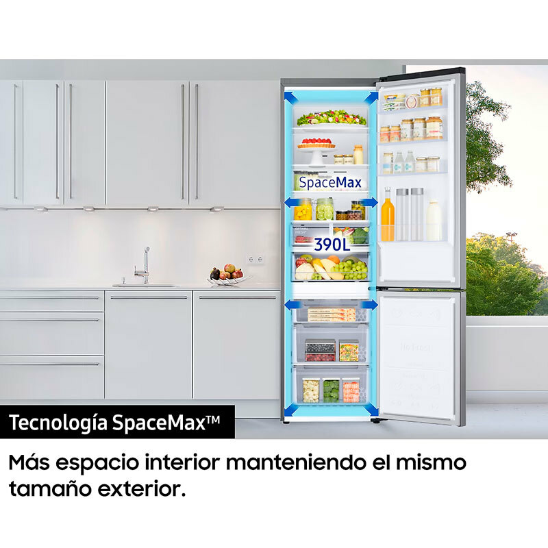 Frigorífico combi Samsung RB38T607BS9/EF – 387 L, SpaceMax, Twin Cooling Plus