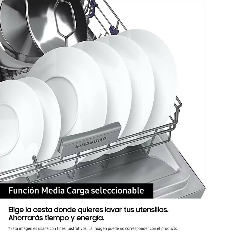 Lavavajillas integrable Samsung DW60M6050BB/EO – 14 servicios, 44 dB, media carga