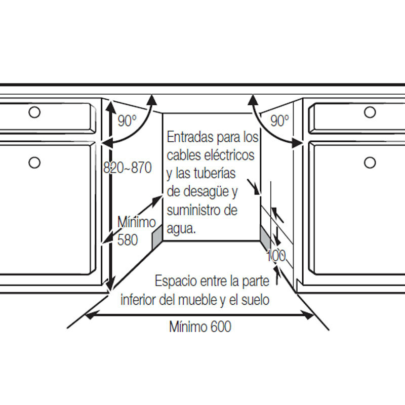 Lavavajillas integrable Samsung DW60M6040BB/EO – 13 servicios, 44 dB, 10,5 L/ciclo