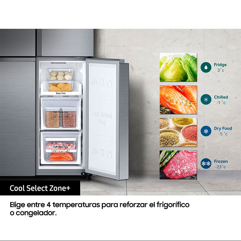 Frigorífico americano Samsung RF50N5970B1/ES – 535 L, No Frost, Compresor Digital Inverter