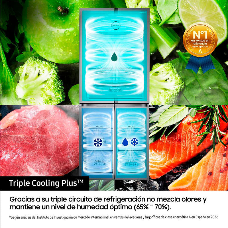 Frigorífico americano Samsung RF50N5970B1/ES – 535 L, No Frost, Compresor Digital Inverter