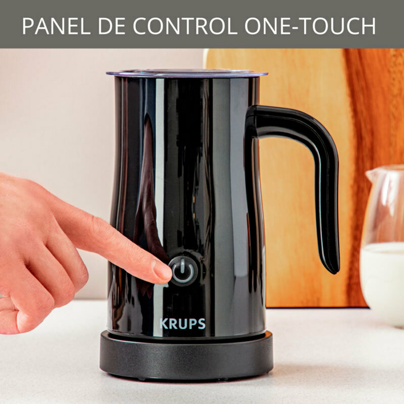 Espumador de leche Krups XL100810 – Espuma One-Touch, Jarra inox 150 ml, Base 360°