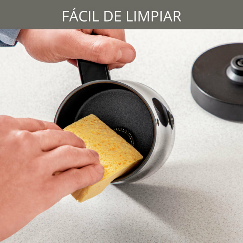 Espumador de leche Krups XL100810 – Espuma One-Touch, Jarra inox 150 ml, Base 360°