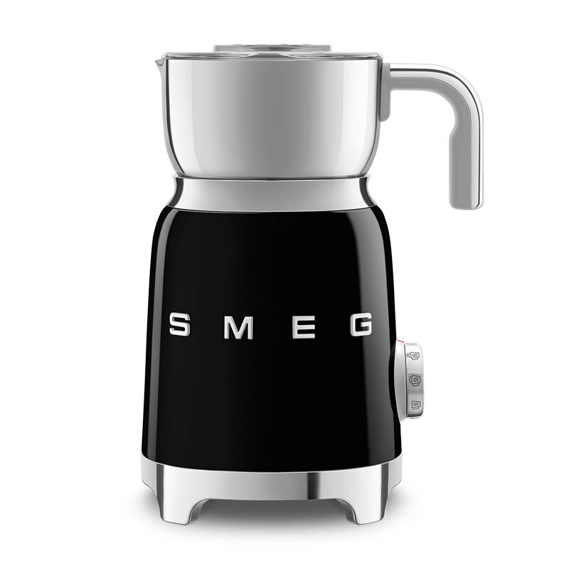 Espumador de leche Smeg MFF11BLEU – Inducción, Espuma fría y caliente, 6 programas