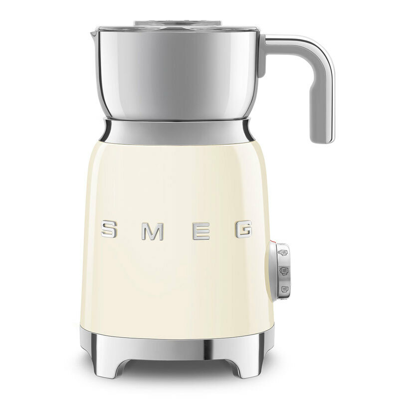 Espumador de leche Smeg MFF11CREU – Inducción, 6 programas, Jarra acero 600 ml