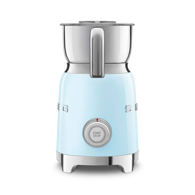 Espumador de leche Smeg MFF11PBEU – Azul pastel, 6 programas, Jarra inox 0,6 L