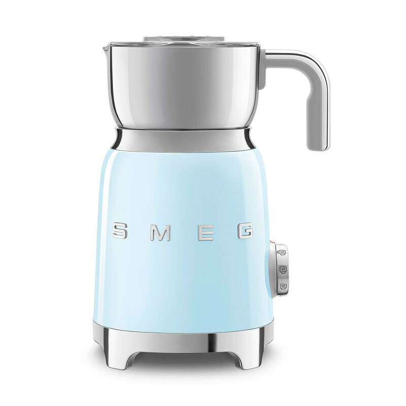 Espumador de leche Smeg MFF11PBEU – Azul pastel, 6 programas, Jarra inox 0,6 L