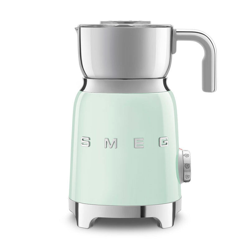 Espumador de leche Smeg MFF11PGEU – Inducción, Jarra 600 ml inox, Espuma caliente/fría