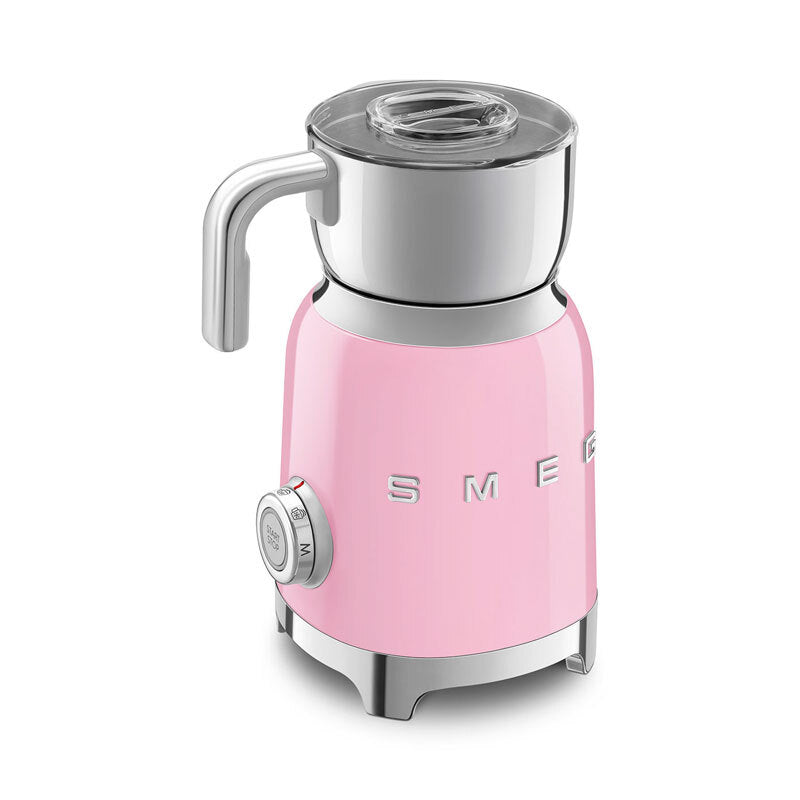 Espumador de leche Smeg MFF11PKEU – Inducción, Espuma caliente y fría, 600 ml