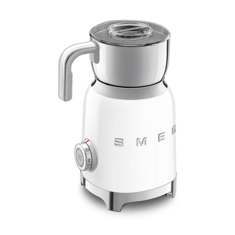Espumador de leche Smeg MFF11WHEU – Inducción, 6 programas, Jarra inox