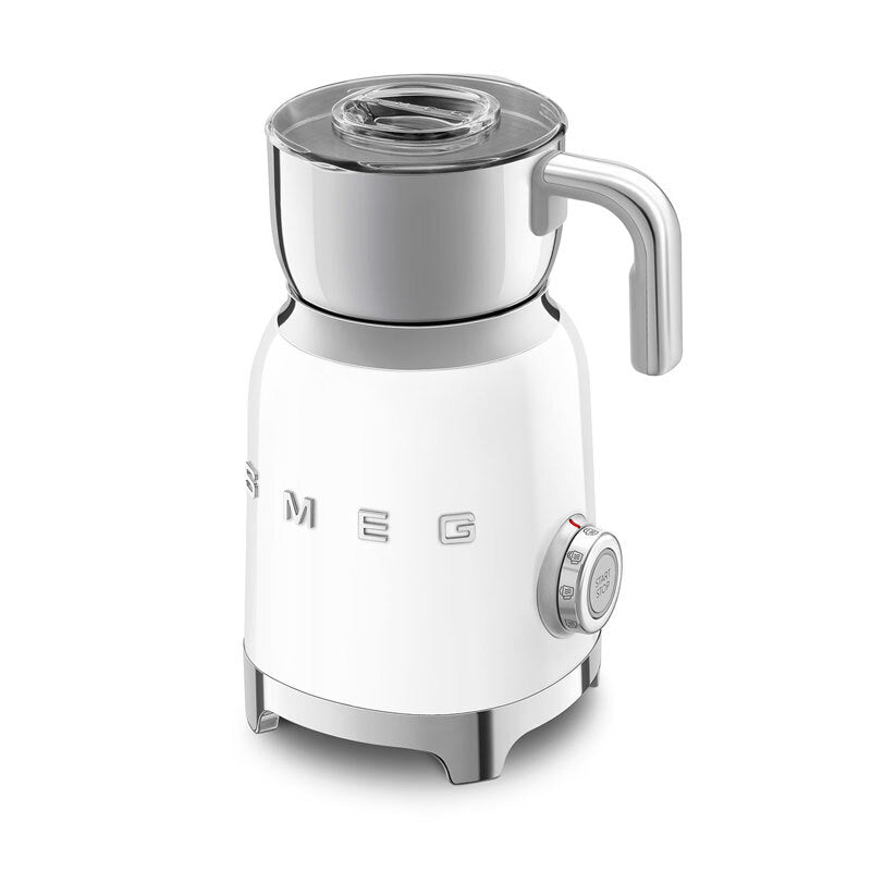 Espumador de leche Smeg MFF11WHEU – Inducción, 6 programas, Jarra inox