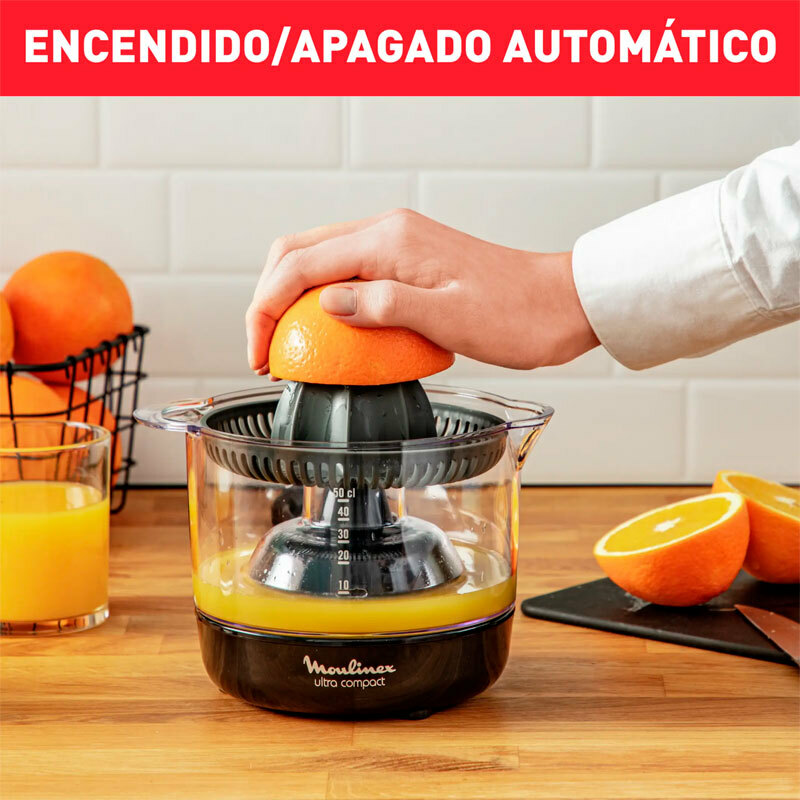 Exprimidor eléctrico Moulinex Ultracompact PC120870 – 25 W, 0,45 L, apto lavavajillas