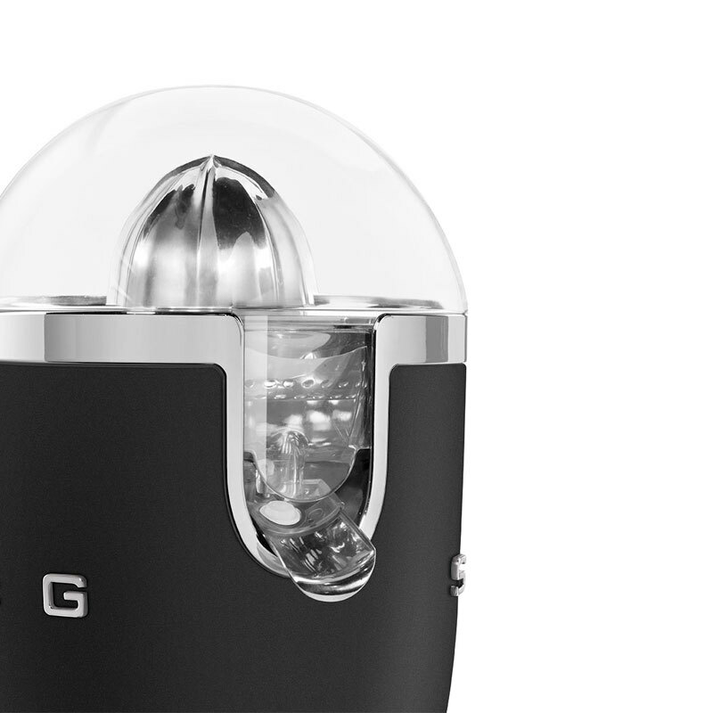 Exprimidor eléctrico Smeg CJF01BLMEU – Negro mate, 70 W, apto lavavajillas