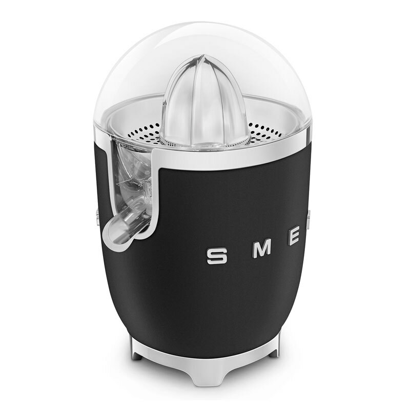 Exprimidor eléctrico Smeg CJF01BLMEU – Negro mate, 70 W, apto lavavajillas