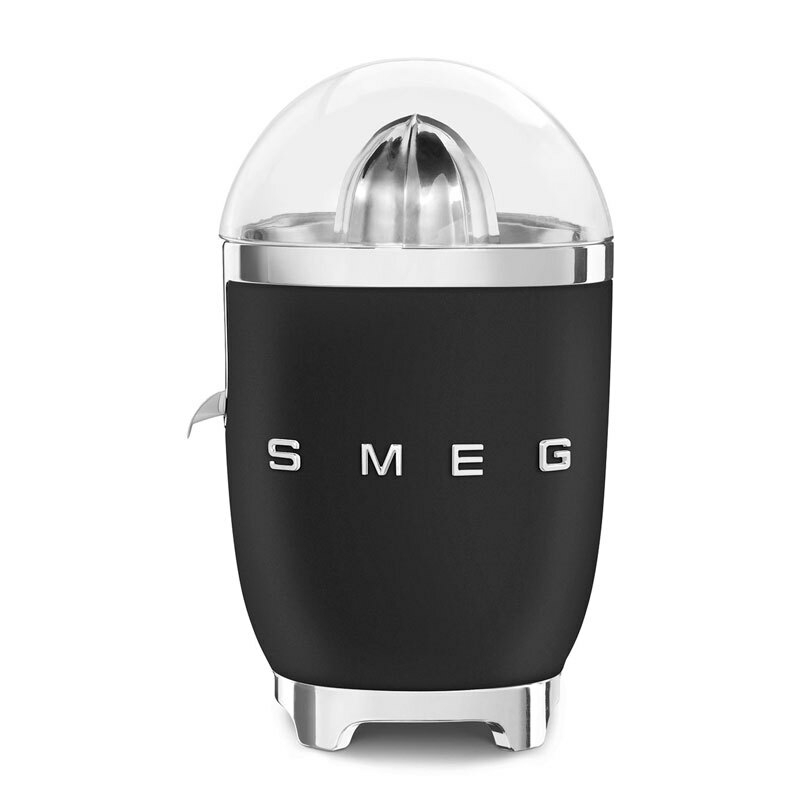Exprimidor eléctrico Smeg CJF01BLMEU – Negro mate, 70 W, apto lavavajillas