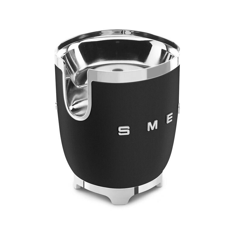 Exprimidor eléctrico Smeg CJF01BLMEU – Negro mate, 70 W, apto lavavajillas
