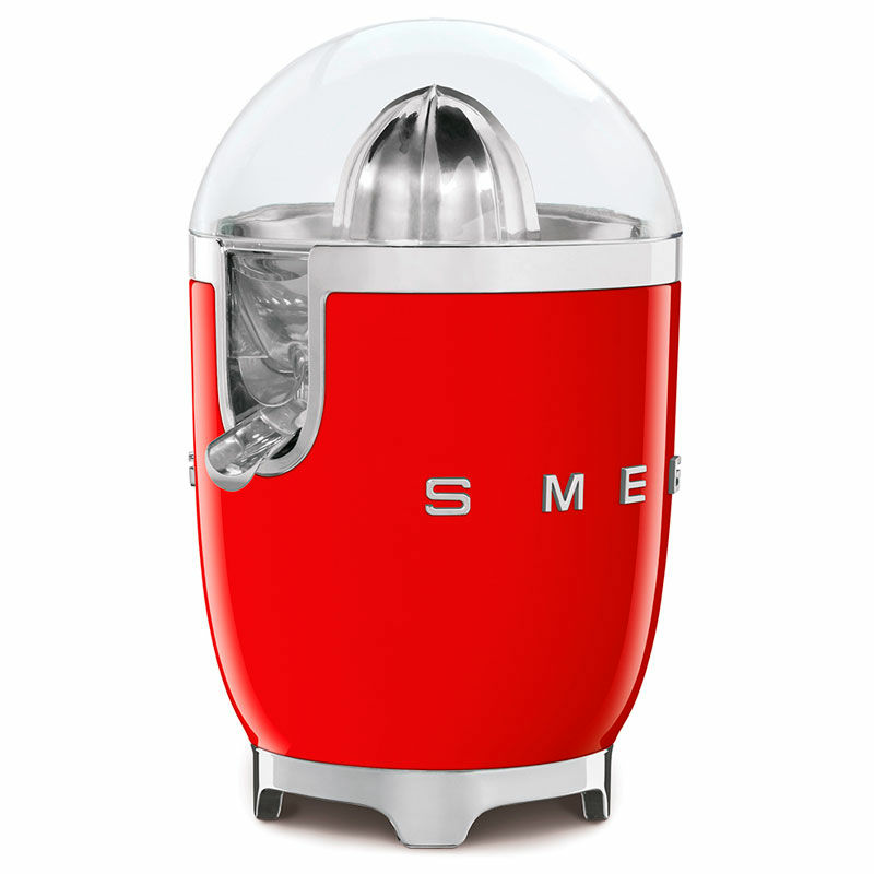 Exprimidor eléctrico Smeg CJF01RDEU – 70 W, Antigoteo, Diseño retro
