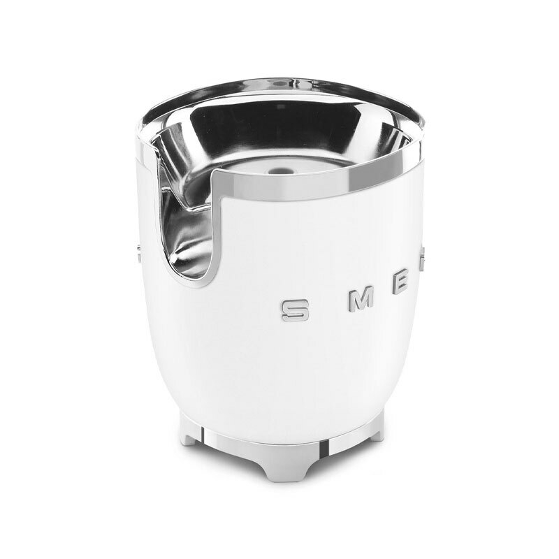 Exprimidor eléctrico Smeg CJF01WHMEU – Blanco mate, 70 W, Pico antigoteo