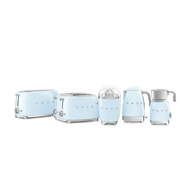 Exprimidor eléctrico Smeg CJF11PBEU – 70 W, Antigoteo, Azul pastel